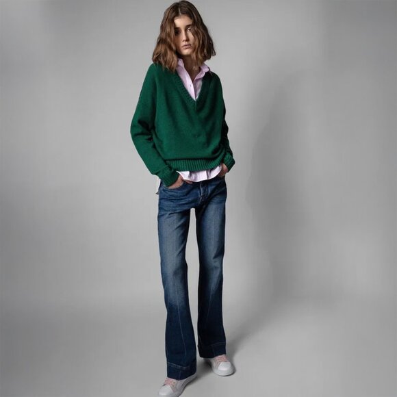 Zadig &  Voltaire Rosy Sweater in Green - sz Medium - Picture 1 of 5